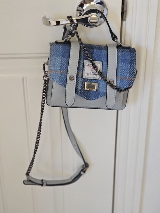 islander uk Handbags - Blue Tartan Islander Uk Mini Satchel Bag